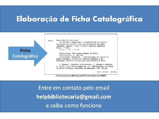 Elaboração de ficha catalográfica