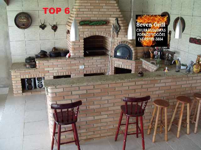 Churrasqueira com Forno e Fogão a lenha SevenGrill